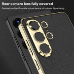 Custodia per telefono GKK Plating in TPU + Pelle a copertura totale, For Samsung Galaxy S26 Ultra 5G