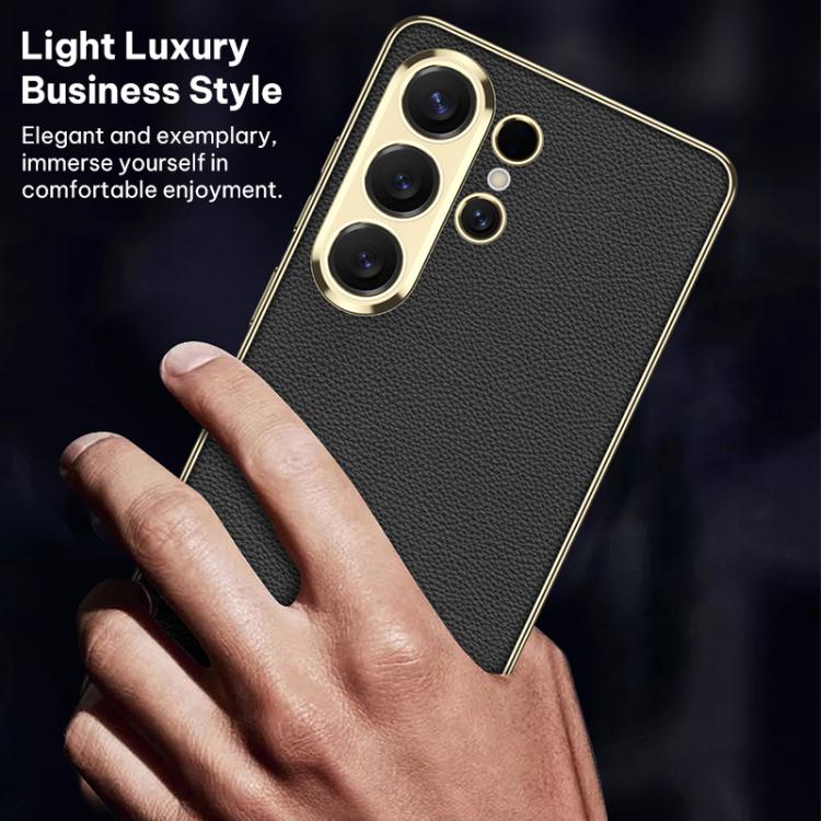 Custodia per telefono GKK Plating in TPU + Pelle a copertura totale, For Samsung Galaxy S26 Ultra 5G