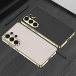 Custodia per telefono GKK Plating in TPU + Pelle a copertura totale, For Samsung Galaxy S26 Ultra 5G