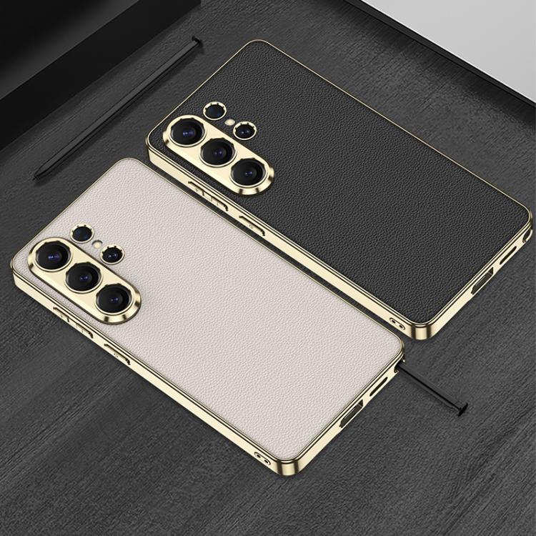 Custodia per telefono GKK Plating in TPU + Pelle a copertura totale, For Samsung Galaxy S26 Ultra 5G