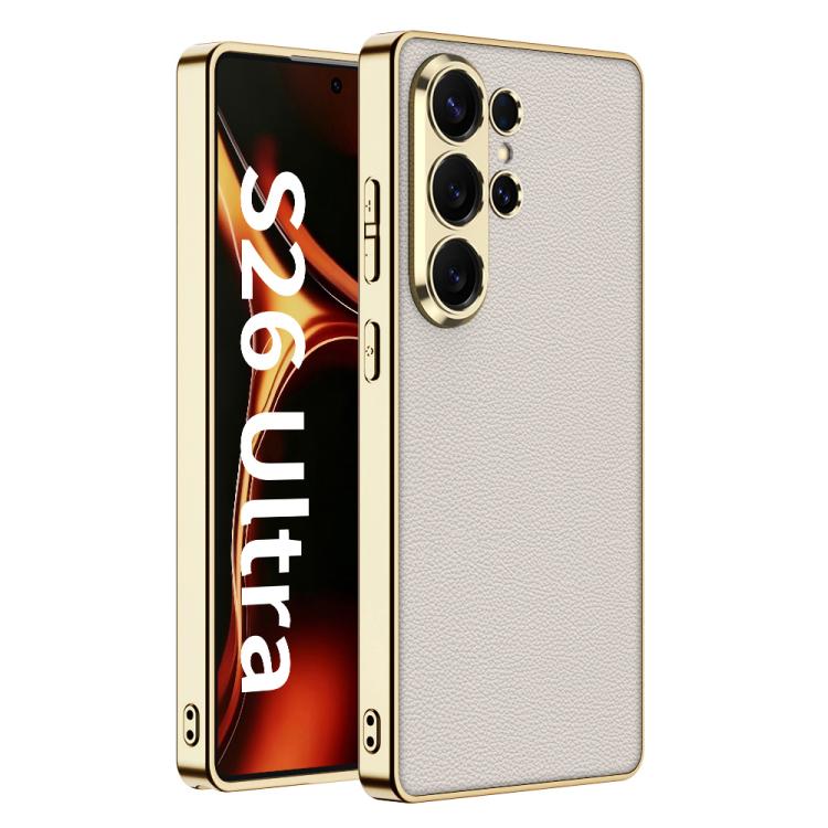 Custodia per telefono GKK Plating in TPU + Pelle a copertura totale, For Samsung Galaxy S26 Ultra 5G