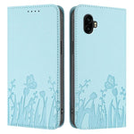 Custodia magnetica per telefono in ecopelle con motivo tulipani e farfalle., For Samsung Galaxy XCover6 Pro