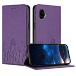 Custodia magnetica per telefono in ecopelle con motivo tulipani e farfalle., For Samsung Galaxy XCover6 Pro