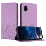 Custodia magnetica per telefono in ecopelle con motivo tulipani e farfalle., For Samsung Galaxy XCover6 Pro