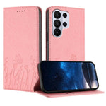 Custodia magnetica per telefono in ecopelle con motivo tulipani e farfalle., For Galaxy S26 FE 5G, For Samsung Galaxy S26 Ultra 5G