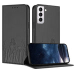 Custodia magnetica per telefono in ecopelle con motivo tulipani e farfalle., For Samsung Galaxy S21+ 5G, For Samsung Galaxy S21 Ultra 5G