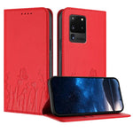 Custodia magnetica per telefono in ecopelle con motivo tulipani e farfalle., For Samsung Galaxy S20 Ultra, For Samsung Galaxy S20