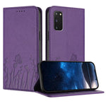 Custodia magnetica per telefono in ecopelle con motivo tulipani e farfalle., For Samsung Galaxy S20 FE, For Samsung Galaxy S22 Ultra 5G