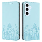 Custodia magnetica per telefono in ecopelle con motivo tulipani e farfalle., For Galaxy S26 FE 5G, For Samsung Galaxy S26 Ultra 5G