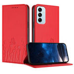 Custodia magnetica per telefono in ecopelle con motivo tulipani e farfalle., For Samsung Galaxy M14 5G, For Samsung Galaxy M13 India