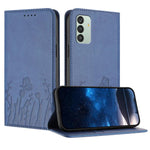 Custodia magnetica per telefono in ecopelle con motivo tulipani e farfalle., For Samsung Galaxy M14 5G, For Samsung Galaxy M13 India