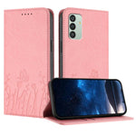 Custodia magnetica per telefono in ecopelle con motivo tulipani e farfalle., For Samsung Galaxy M14 5G, For Samsung Galaxy M13 India