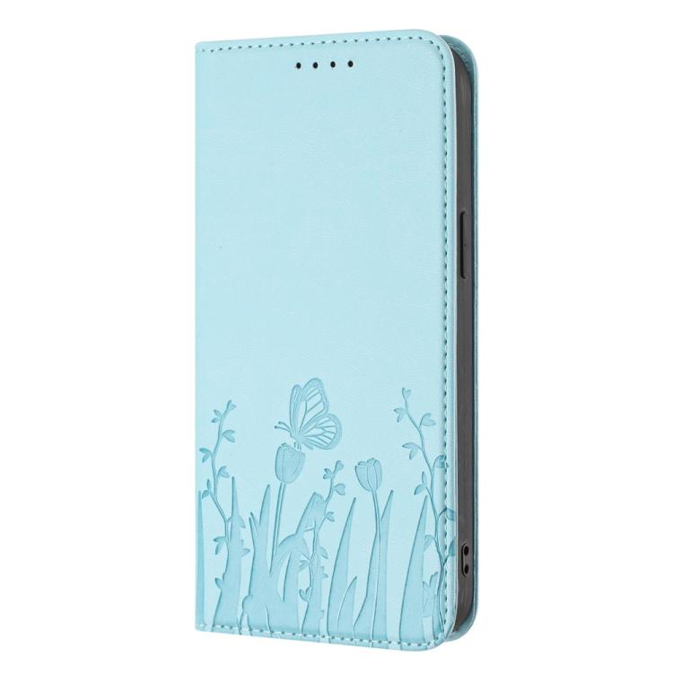 Custodia magnetica per telefono in ecopelle con motivo tulipani e farfalle., For Samsung Galaxy A05s / F14 4G, For Samsung Galaxy A15 4G / 5G