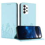 Custodia magnetica per telefono in ecopelle con motivo tulipani e farfalle., For Samsung Galaxy A33 5G