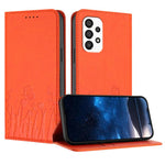 Custodia magnetica per telefono in ecopelle con motivo tulipani e farfalle., For Samsung Galaxy A33 5G