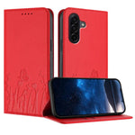 Custodia magnetica per telefono in ecopelle con motivo tulipani e farfalle., For Samsung Galaxy A57 5G, For Samsung Galaxy A37 5G