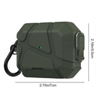 Custodia per auricolari XDcase in TPU con chiusura di sicurezza a forma di pallone da calcio, gancio e supporto., For AirPods Pro 3, For AirPods 4, For AirPods Pro 2 / 1