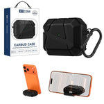 Custodia per auricolari XDcase in TPU con chiusura di sicurezza a forma di pallone da calcio, gancio e supporto., For AirPods Pro 3, For AirPods 4, For AirPods Pro 2 / 1