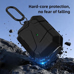 Custodia per auricolari XDcase in TPU con chiusura di sicurezza a forma di pallone da calcio, gancio e supporto., For AirPods Pro 3, For AirPods 4, For AirPods Pro 2 / 1
