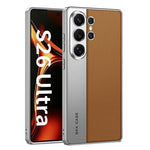 Custodia per telefono GKK in pelle placcata, stile principale, opaca, a copertura totale., For Samsung Galaxy S26 Ultra 5G, For Samsung Galaxy S25 Ultra 5G, For Samsung Galaxy S24 Ultra 5G, For Samsung Galaxy S23 Ultra 5G