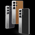 Custodia per telefono GKK in pelle placcata, stile principale, opaca, a copertura totale., For Samsung Galaxy S26 Ultra 5G, For Samsung Galaxy S25 Ultra 5G, For Samsung Galaxy S24 Ultra 5G, For Samsung Galaxy S23 Ultra 5G