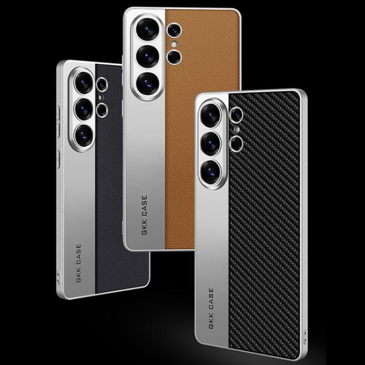 Custodia per telefono GKK in pelle placcata, stile principale, opaca, a copertura totale., For Samsung Galaxy S26 Ultra 5G, For Samsung Galaxy S25 Ultra 5G, For Samsung Galaxy S24 Ultra 5G, For Samsung Galaxy S23 Ultra 5G