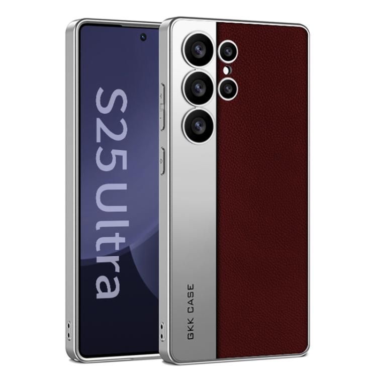 Custodia per telefono GKK in pelle placcata, stile principale, opaca, a copertura totale., For Samsung Galaxy S26 Ultra 5G, For Samsung Galaxy S25 Ultra 5G, For Samsung Galaxy S24 Ultra 5G, For Samsung Galaxy S23 Ultra 5G