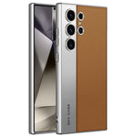 Custodia per telefono GKK in pelle placcata, stile principale, opaca, a copertura totale., For Samsung Galaxy S26 Ultra 5G, For Samsung Galaxy S25 Ultra 5G, For Samsung Galaxy S24 Ultra 5G, For Samsung Galaxy S23 Ultra 5G