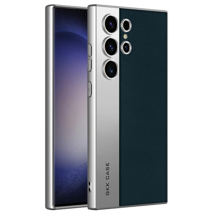 Custodia per telefono GKK in pelle placcata, stile principale, opaca, a copertura totale., For Samsung Galaxy S26 Ultra 5G, For Samsung Galaxy S25 Ultra 5G, For Samsung Galaxy S24 Ultra 5G, For Samsung Galaxy S23 Ultra 5G
