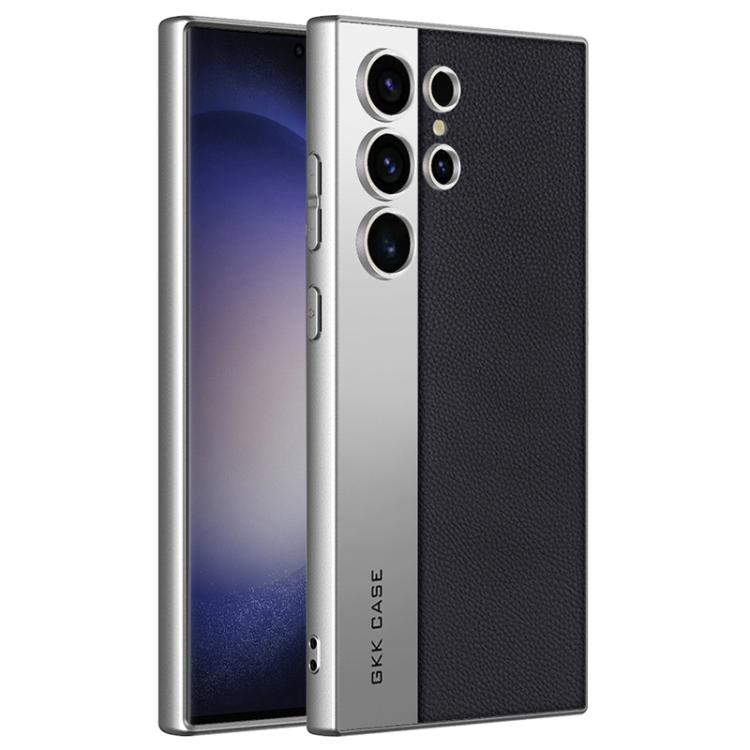 Custodia per telefono GKK in pelle placcata, stile principale, opaca, a copertura totale., For Samsung Galaxy S26 Ultra 5G, For Samsung Galaxy S25 Ultra 5G, For Samsung Galaxy S24 Ultra 5G, For Samsung Galaxy S23 Ultra 5G
