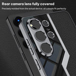 Custodia per telefono supercar con copertura completa in TPU e pelle GKK Plating + pelle, For Samsung Galaxy S26 Ultra 5G