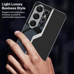 Custodia per telefono supercar con copertura completa in TPU e pelle GKK Plating + pelle, For Samsung Galaxy S26 Ultra 5G