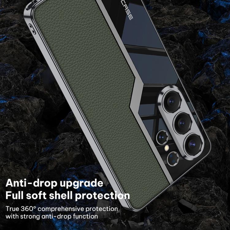 Custodia per telefono supercar con copertura completa in TPU e pelle GKK Plating + pelle, For Samsung Galaxy S26 Ultra 5G