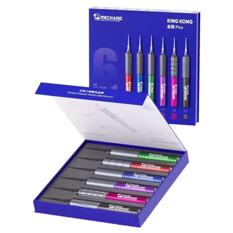 Set di cacciaviti di precisione magnetici ad alta durezza KingKong Plus, colorati e resistenti, per meccanici., Mechanic KingKong Plus