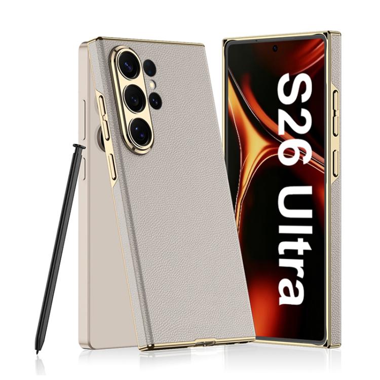 Custodia per telefono curva in pelle placcata GKK, senza penna, For Samsung Galaxy S26 Ultra 5G