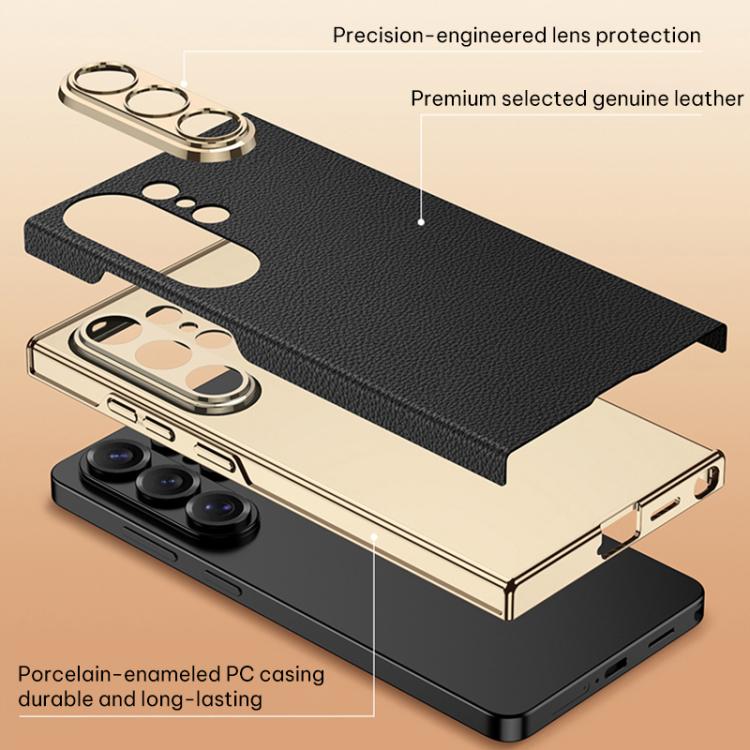 Custodia per telefono curva in pelle placcata GKK, senza penna, For Samsung Galaxy S26 Ultra 5G