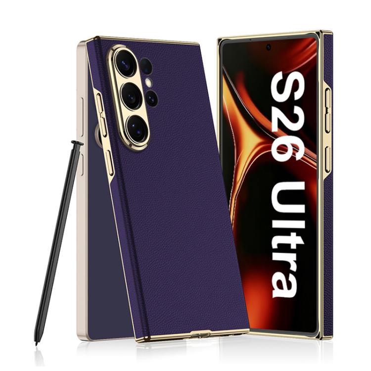 Custodia per telefono curva in pelle placcata GKK, senza penna, For Samsung Galaxy S26 Ultra 5G