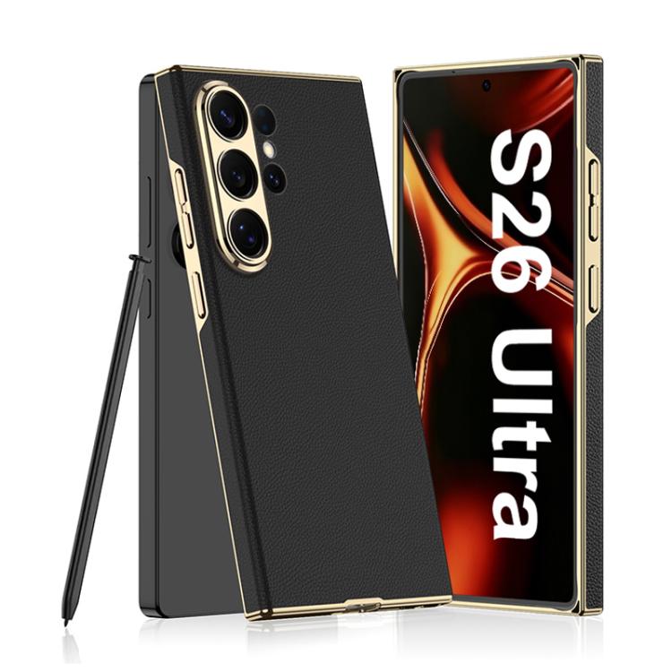 Custodia per telefono curva in pelle placcata GKK, senza penna, For Samsung Galaxy S26 Ultra 5G