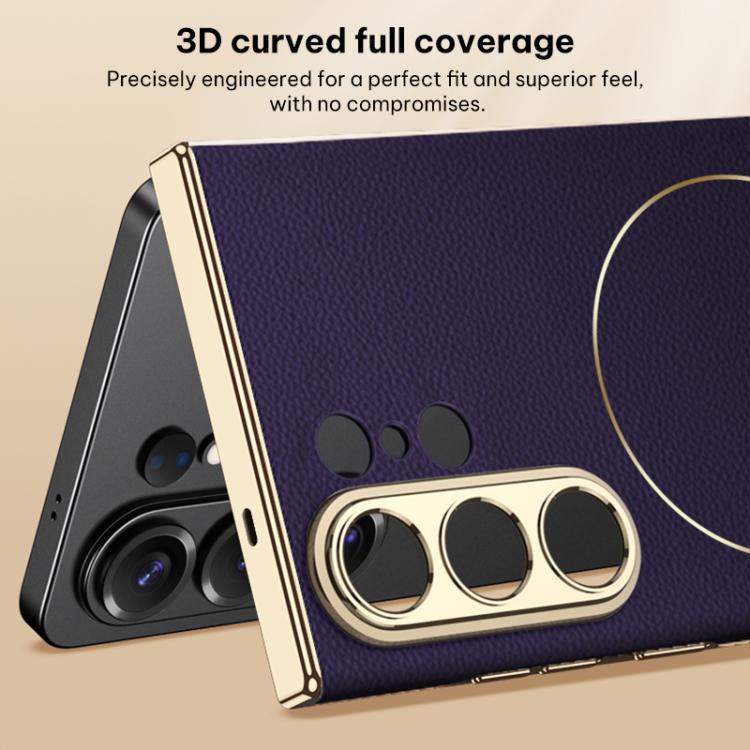 Custodia per telefono GKK in pelle placcata con chiusura magnetica curva, senza penna., For Samsung Galaxy S26 Ultra 5G