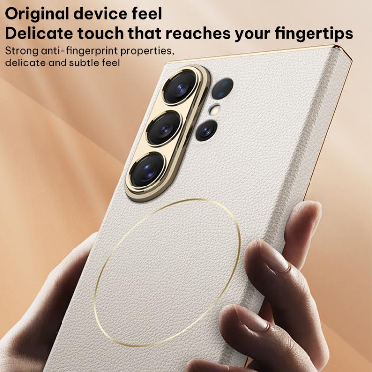 Custodia per telefono GKK in pelle placcata con chiusura magnetica curva, senza penna., For Samsung Galaxy S26 Ultra 5G