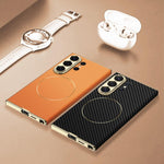 Custodia per telefono GKK in pelle placcata con chiusura magnetica curva, senza penna., For Samsung Galaxy S26 Ultra 5G