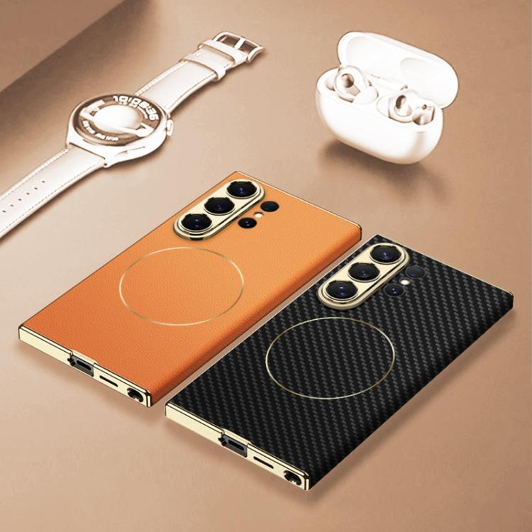 Custodia per telefono GKK in pelle placcata con chiusura magnetica curva, senza penna., For Samsung Galaxy S26 Ultra 5G