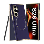 Custodia per telefono GKK in pelle placcata con chiusura magnetica curva, senza penna., For Samsung Galaxy S26 Ultra 5G