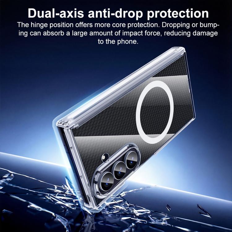 Custodia per telefono trasparente con magnete a doppio asse, For Samsung Galaxy Z TriFold