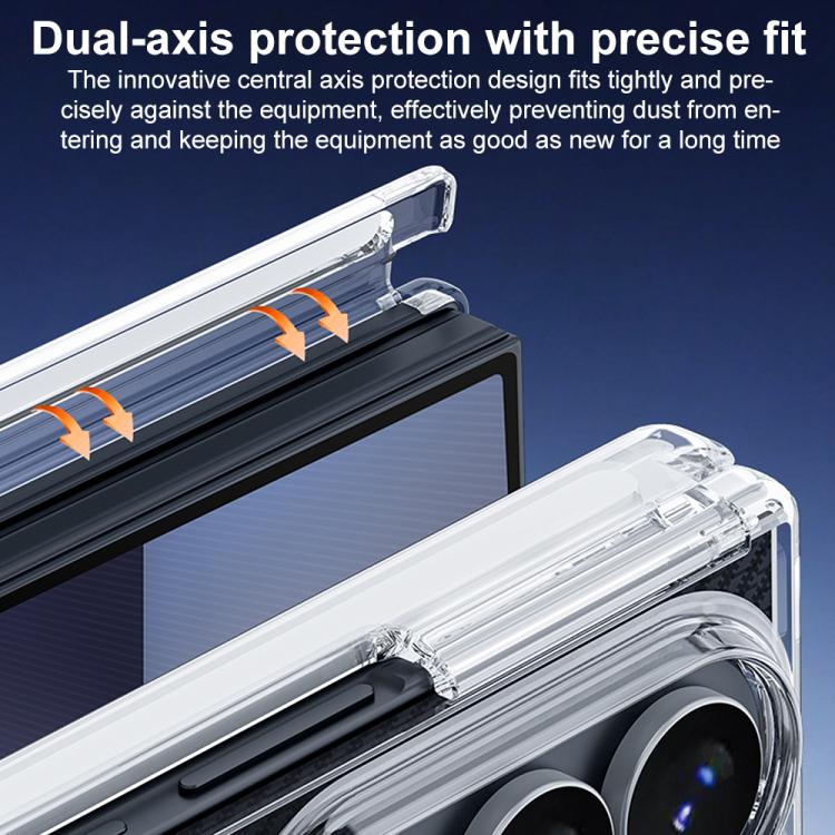 Custodia per telefono trasparente con magnete a doppio asse, For Samsung Galaxy Z TriFold