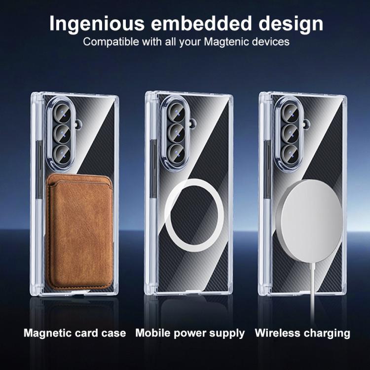 Custodia per telefono trasparente con magnete a doppio asse, For Samsung Galaxy Z TriFold