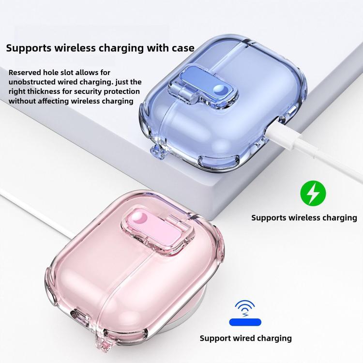Custodia in silicone trasparente per AirPods Pro 3 e 4