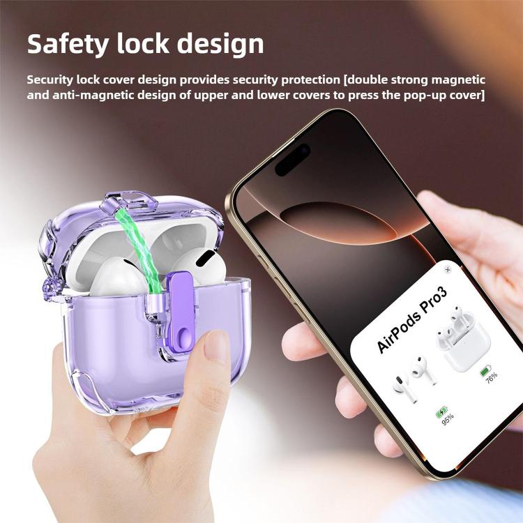 Custodia in silicone trasparente per AirPods Pro 3 e 4