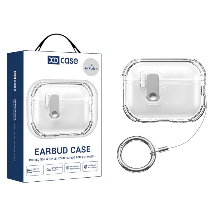 Custodia in silicone trasparente per AirPods Pro 3 e 4