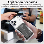 Adesivo magnetico trasparente glitterato per retro del telefono, scomparti per carte, borsa